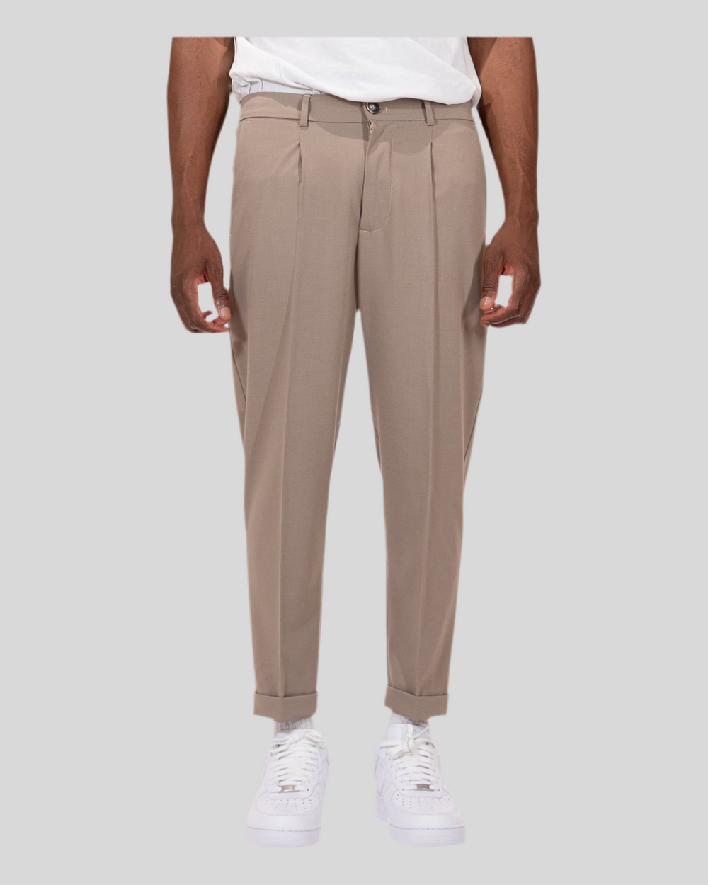Pantalone SOLDIER beige modello capri