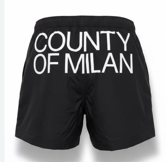 Costume BURLON total black loghi bianchi