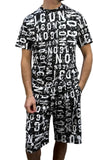 Completo ICON total black monogram bianco