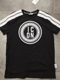 T-shirt ICON black con bande laterali