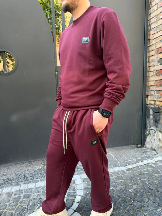 Tuta MAISON 9 PARIS bordeaux patch in metallo