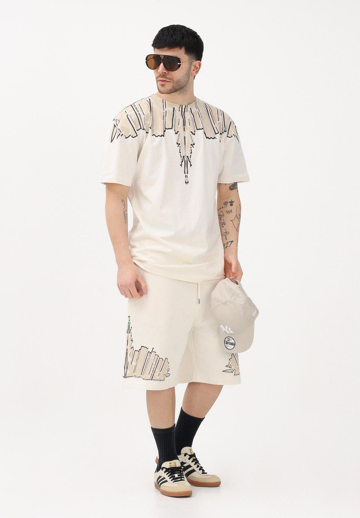 T-shirt MARCELO BURLON stampa avanti e retro