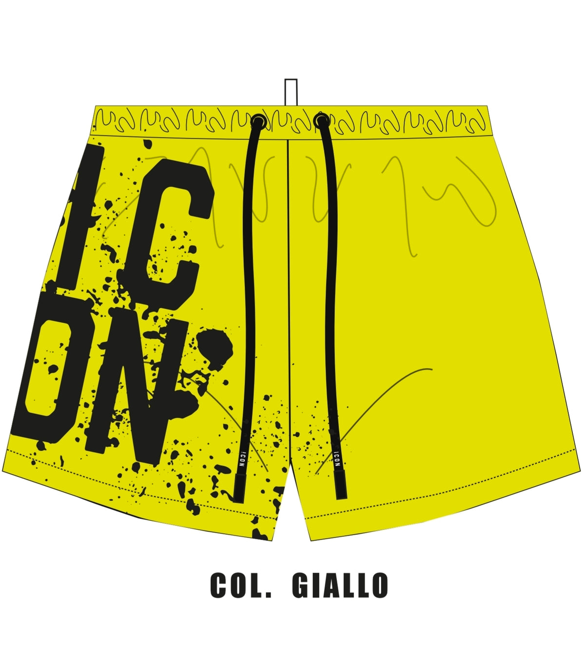 Costume ICON giallo stampa lato