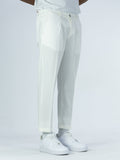 Pantalone cotone SOLDIER modello capri bianco