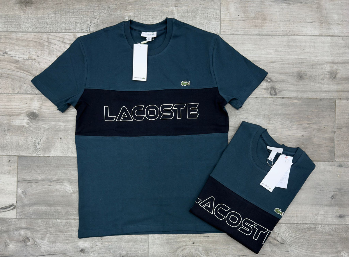 T-shirt LACOSTE verde petrolio