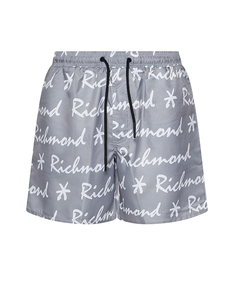 Costume RICHMOND grigio scritta logo corsivo bianca
