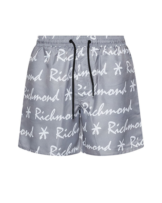 Costume RICHMOND grigio scritta logo corsivo bianca