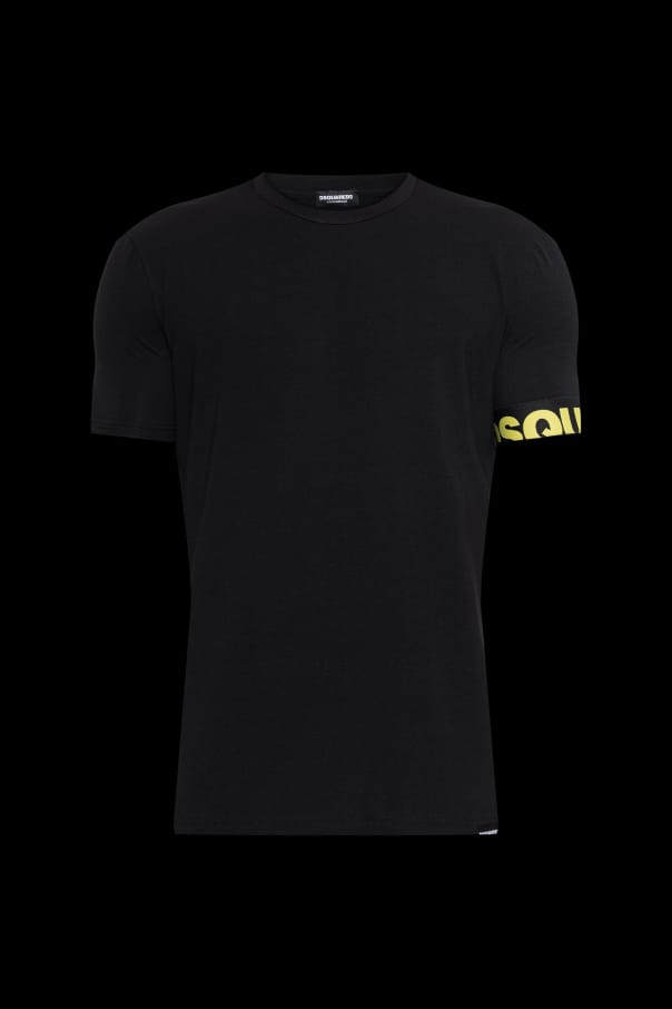 T-shirt DSQUARED2 fascia logata gialla