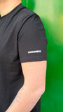 T-shirt DISQUARED2 total black logo basic braccio