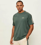 Completo ARMANI banda logata laterale verde e beige