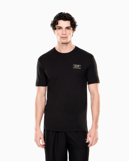 T-shirt ARMANI tot black logo in oro