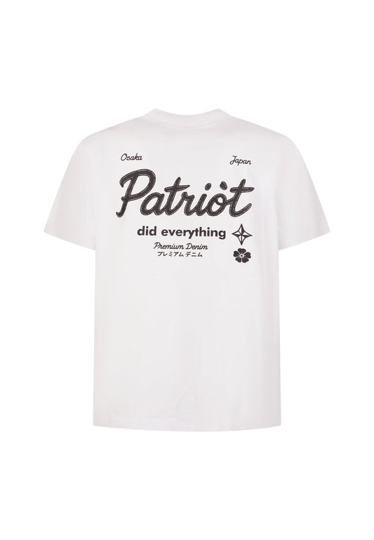 T-shirt PATRIOT bianca stampa retro