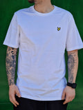 T-shirt LYLE SCOTT bianca banda retro rossa